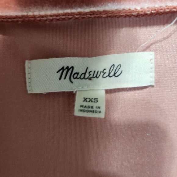 Madewell Velvet Tie-Neck Top XXS B22 - Picture 3 of 5